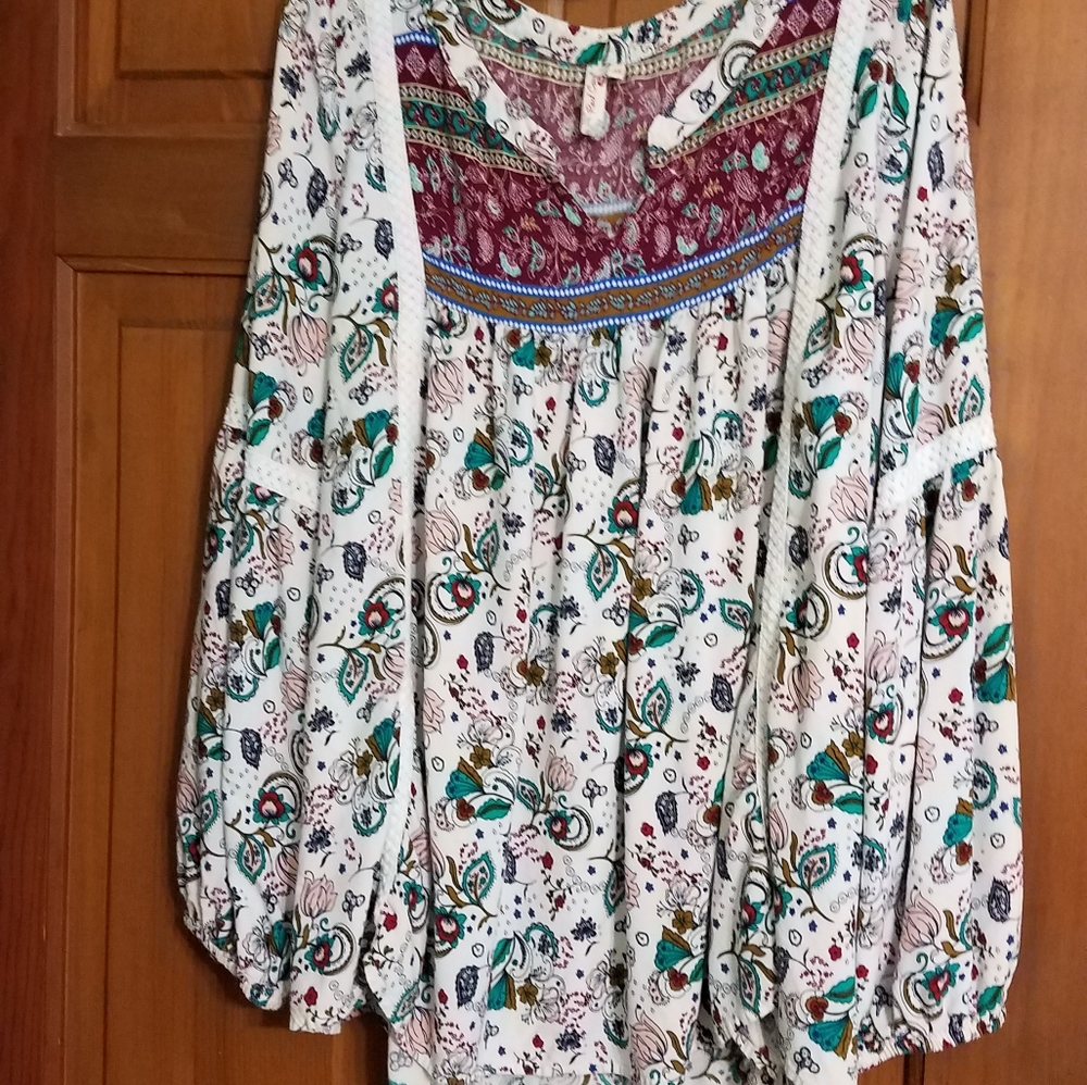 Peasant Blouse 3x long sleeve